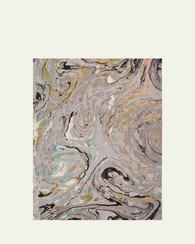 Marble Hand-Knotted Rug, 9' x 12'
